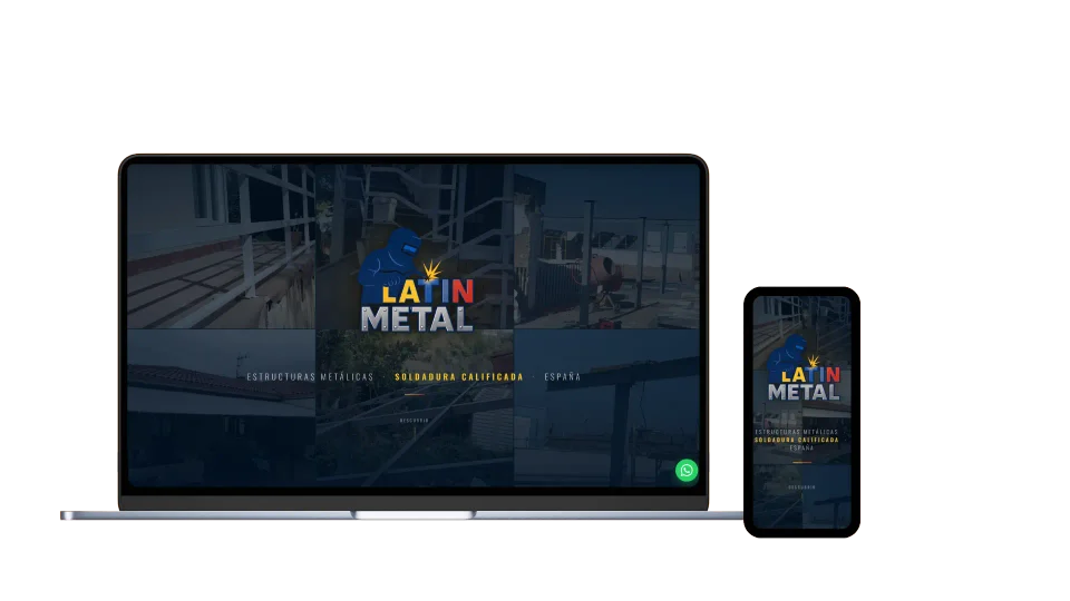 Vista responsive del proyecto Latin Metal