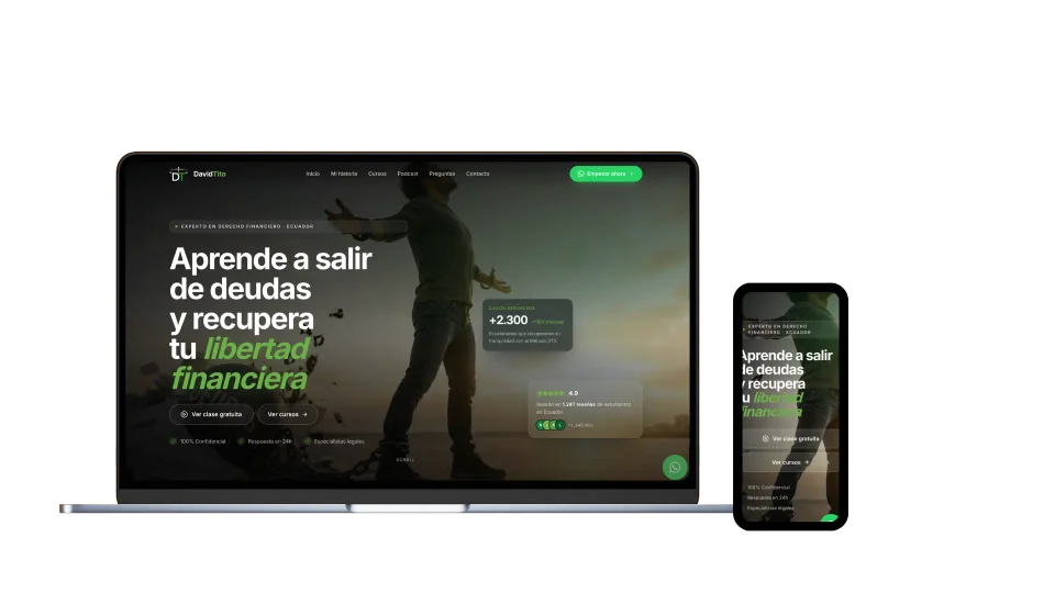 Vista responsive del proyecto Libre de Deudas