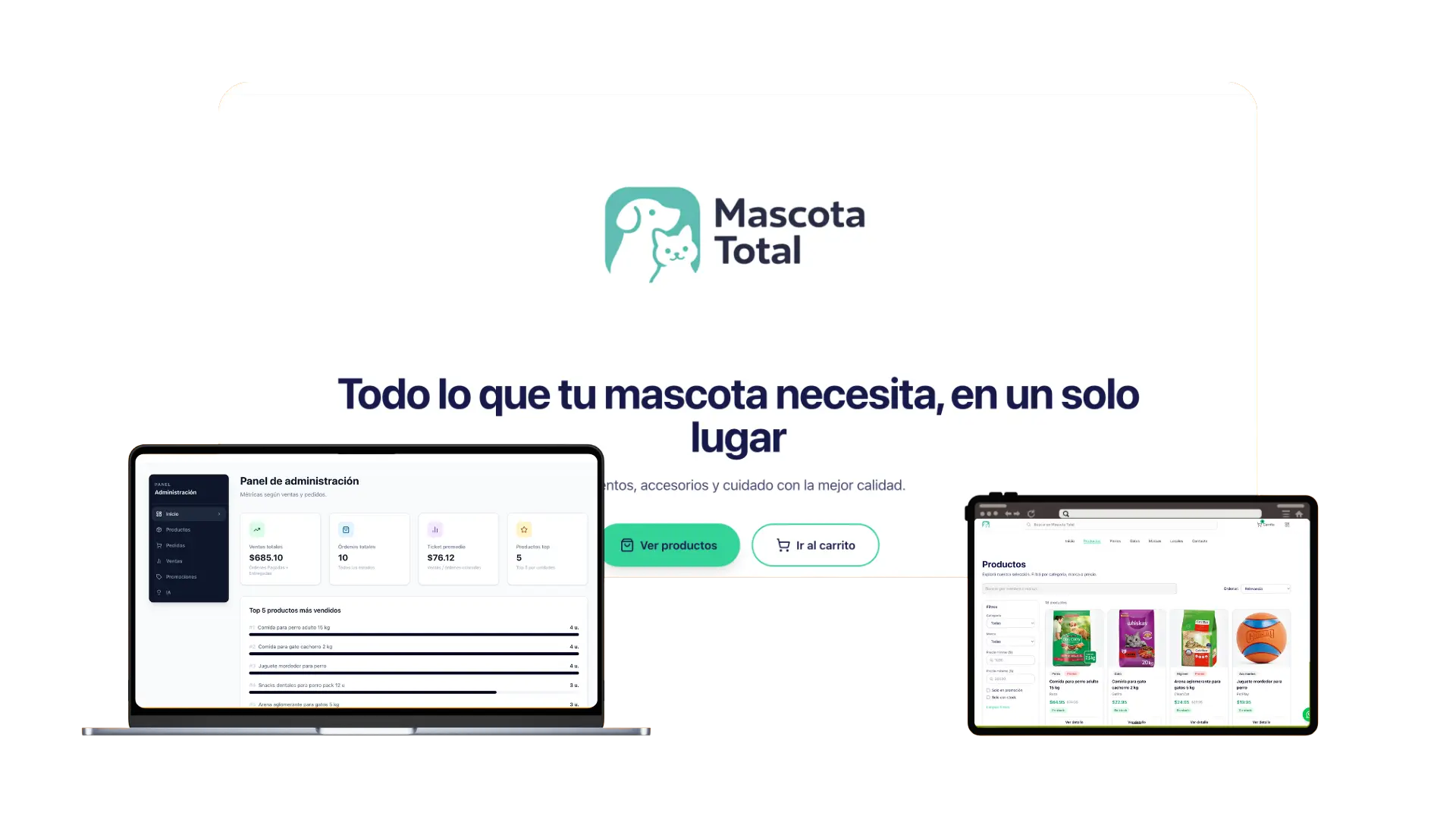 Vista del sistema Mascota Total